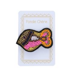 Broche en perles poisson