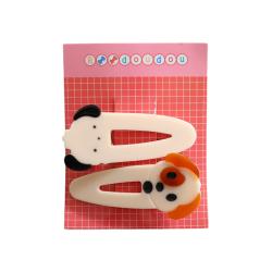 Lot de 2 barrettes cheveux enfant chien