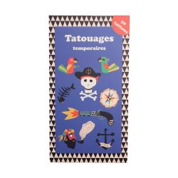 Set de 2 planches de tatouages temporaires pirate