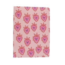 Carnet de notes cœurs ex-voto rose