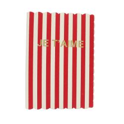 Carnet de notes rayé rouge 