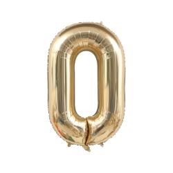 Ballon chiffre doré 0