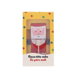 Casse-tête cube en bois père noël