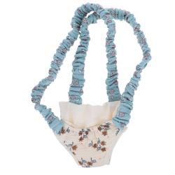 Porte poupée fleuri bleu - À la cueillette