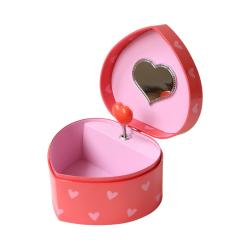 Boîte à bijoux musicale coeur rouge