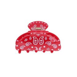 Pince à cheveux crabe motifs bandana rouge - Rodéo Disco