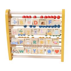 Boulier imagier alphabet en bois
