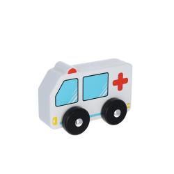 Voiture ambulance en bois 