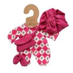 Tenue de poupée Victoire combinaison fleurs roses - Aland