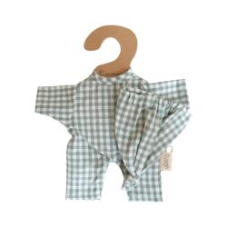 Tenue de poupée Sacha vichy vert - Petites Souris