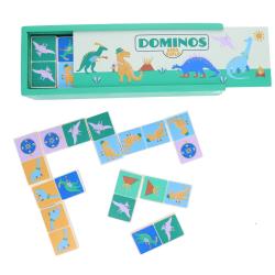 Jeu de Dominos en bois Dinosaures