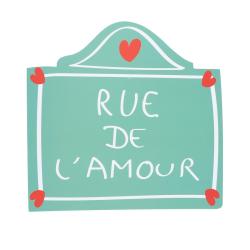 Carte de vœux Rue de l'amour + enveloppe - Paris Chéri