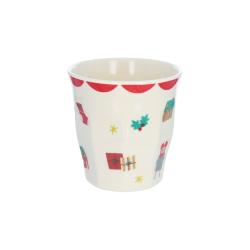Petit verre en mélamine motifs Noël