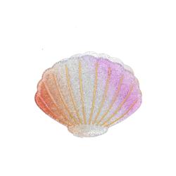 Pince à cheveux crabe coquillage arc-en ciel à paillettes