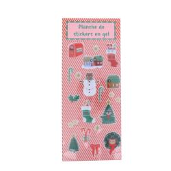 Planche de stickers en gel Noël