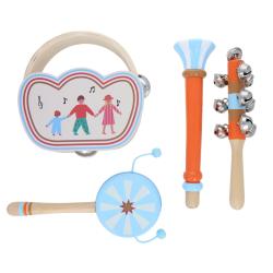 Set de 4 instruments de musique en bois