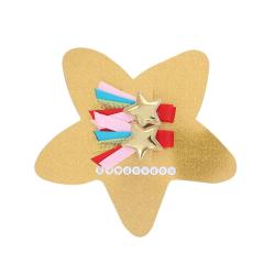 Lot de 2 barrettes étoiles filantes colorées