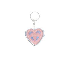 Porte-clé miroir rose 