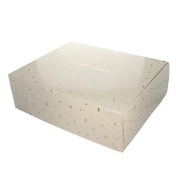 Boîte cadeau écrue et dorée grand format