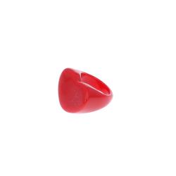 Bague cœur rouge