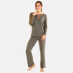 Pomm'Poire Pyjama kaki Smooth