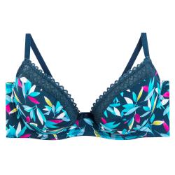 Pomm'Poire Soutien-gorge à armatures multico bleu Savane