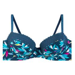 Pomm'Poire Soutien-gorge ampliforme coque moulée multico bleu Savane