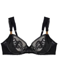 Pomm'Poire Soutien-gorge ampliforme coque moulée noir/crème Hymne à l'Amour