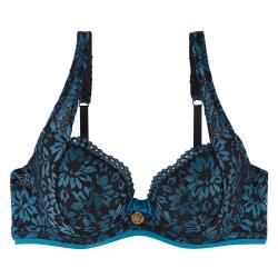 Pomm'Poire Soutien-gorge ampliforme coque moulée turquoise Bergamote