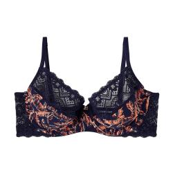 Pomm'Poire Soutien-gorge corbeille en dentelle française bleu navy Yaoundé
