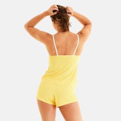 Pomm'Poire Top short jaune Eole