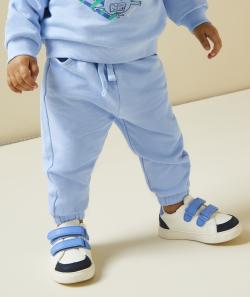 Jogging bébé garçon en coton bio bleu pastel - 12 M