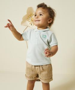 Bermuda bébé garçon en viscose responsable marron et cactus - 9 M