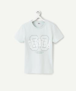T-shirt manches courtes garçon en coton bio bleu thème floride - 4 A
