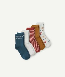 Lot de 5 chaussettes hautes garçon thème arizona avec cactus - 27-30