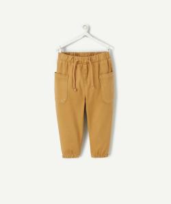 Pantalon droit bébé garçon en viscose responsable camel - 9 M