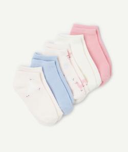 Lot de 5 paires de socquettes fille thème animaux - 38-40