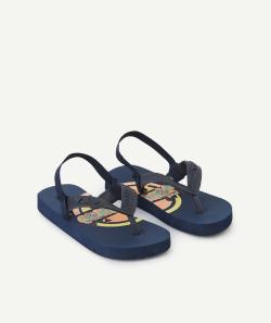 Tong garçon motif bleu et orange thème californie - 26-27