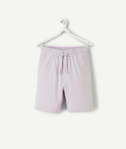 Bermuda garçon en coton bio violet - 10 A