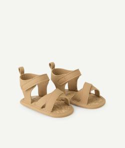 Chaussons bébé garçon style sandales camel - 12-18 M