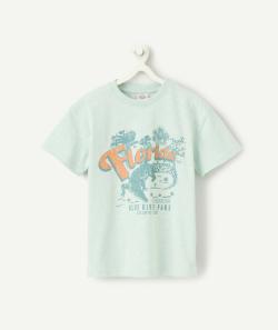 T-shirt manches courtes garçon vert pastel motif alligator et floride - 4 A