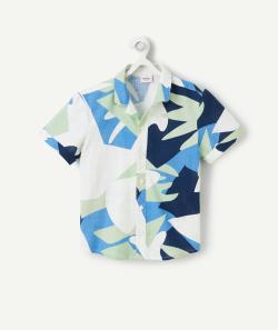 Chemise manches courtes garçon en coton biologique thème hawaï - 8 A