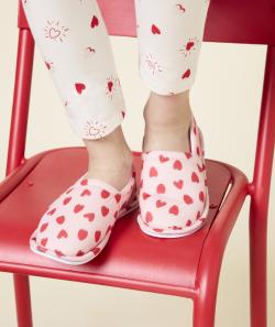 Chaussons fille rose imprimé fraises - 36-37