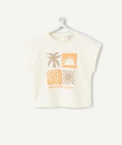T-shirt manches courtes bébé garçon en coton bio motif soleil - 18 M