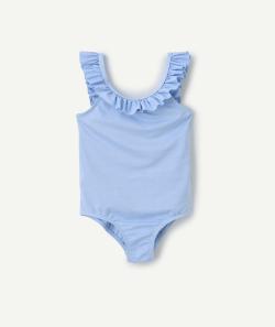 Maillot de bain 1 pièce fille en fibres recyclées bleu pailleté - 8 A