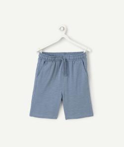 Bermuda garçon en coton bio bleu - 6 A