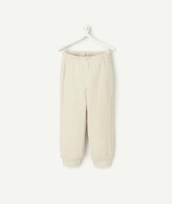 Pantalon de jogging bébé garçon en coton bio côtelé écru - 9 M