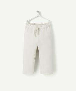 Pantalon de jogging bébé fille ecru en fibres recyclées - 24 M