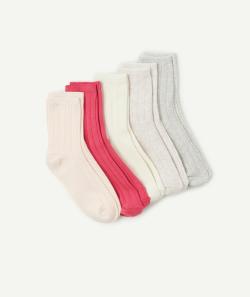Lot de 5 chaussettes fille en coton bio - 27-30