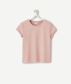 T-shirt manches courtes fille en coton biologique rose - 6 A